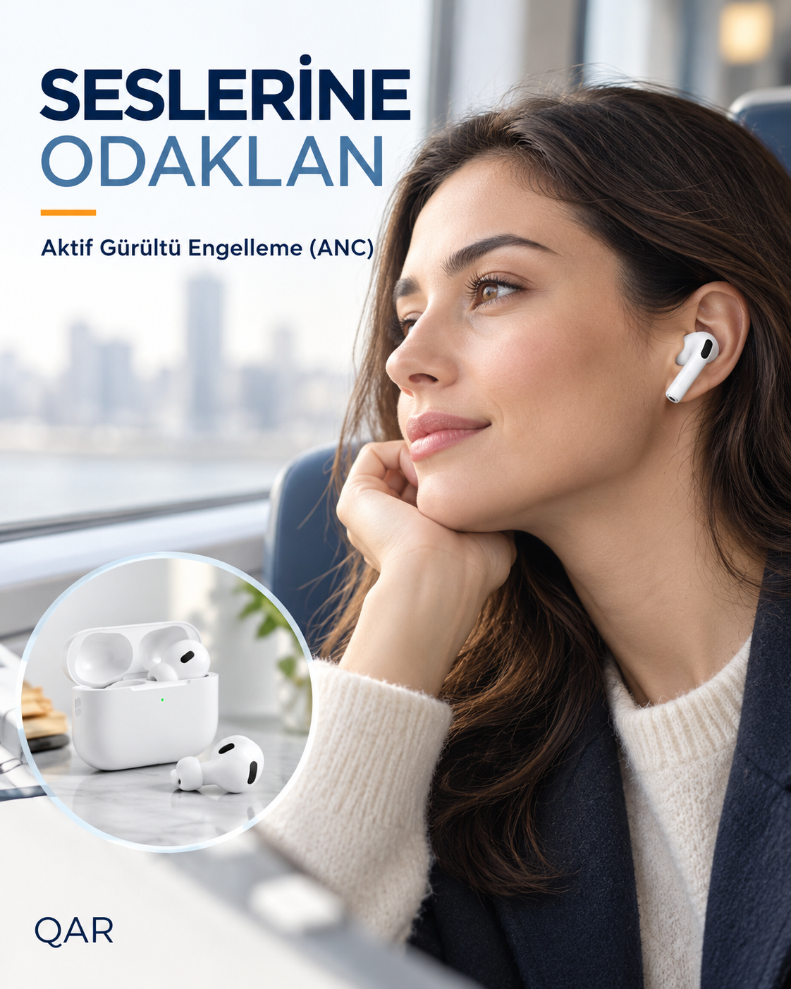 QAR Pro3 ANC Bluetooth Kulaklık - Görsel 5